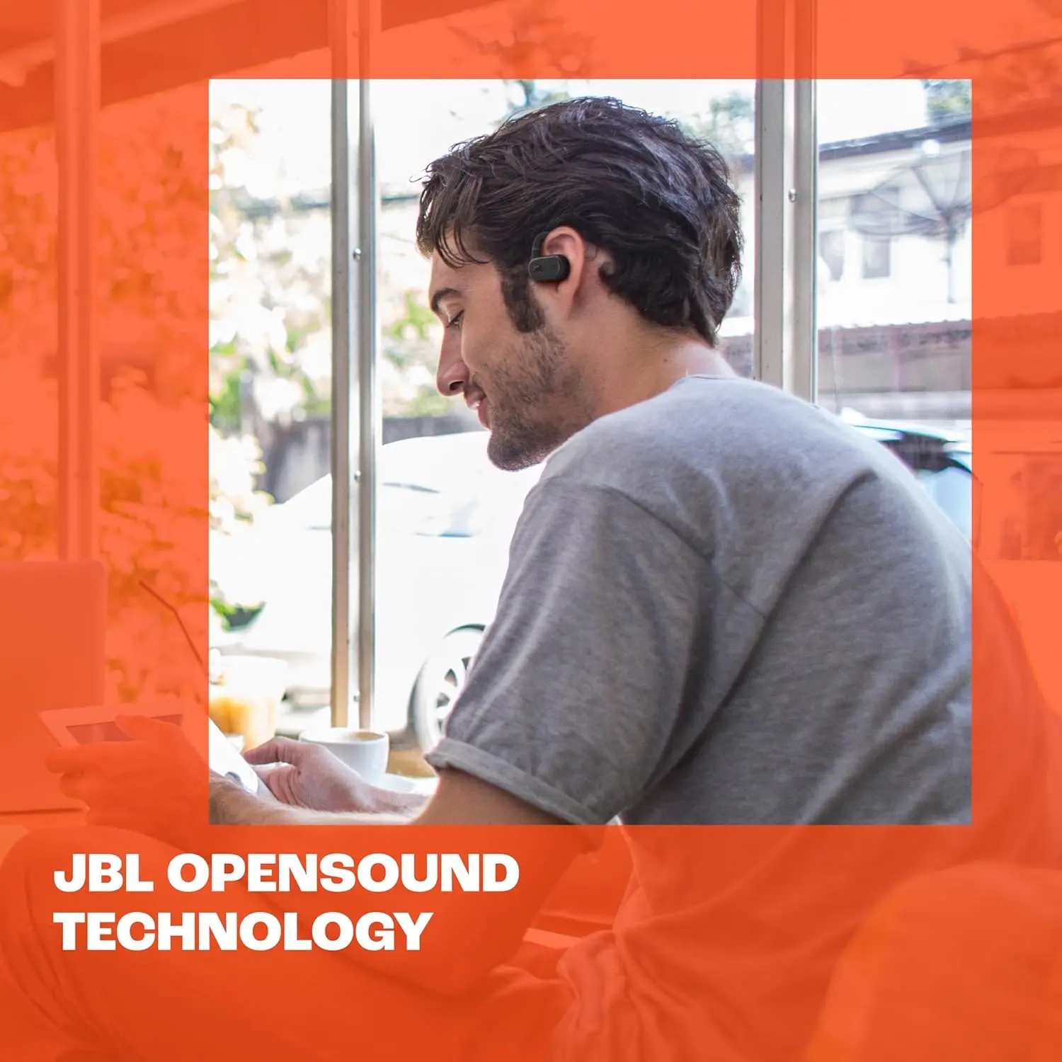 JBL SoundGear Sense - True Wireless Open-Ear Headphones, OpenSound Technology, Splash and dust Resistant, 4 mics for Crisp, Clear Calls, Up to 24 Hours of Battery Life, Plus Speed Charge (Black) image 7