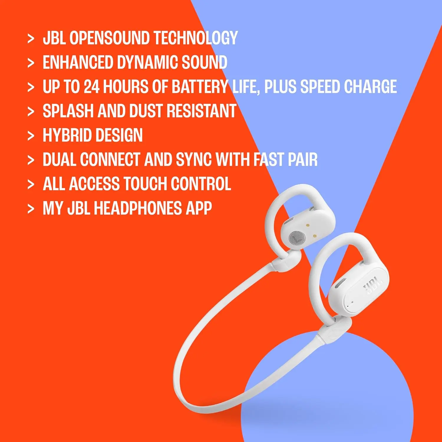 JBL SoundGear Sense - True Wireless Open-Ear Headphones, OpenSound Technology, Splash and dust Resistant, 4 mics for Crisp, Clear Calls, Up to 24 Hours of Battery Life, Plus Speed Charge (Black) image 8