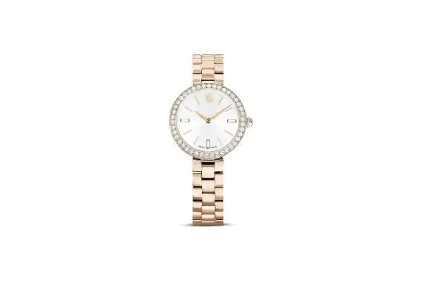 Swarovski Certa Crystal Watch, Swiss Made, Rose Gold Tone Finish, Part of The Swiss Made Watches Collection image
