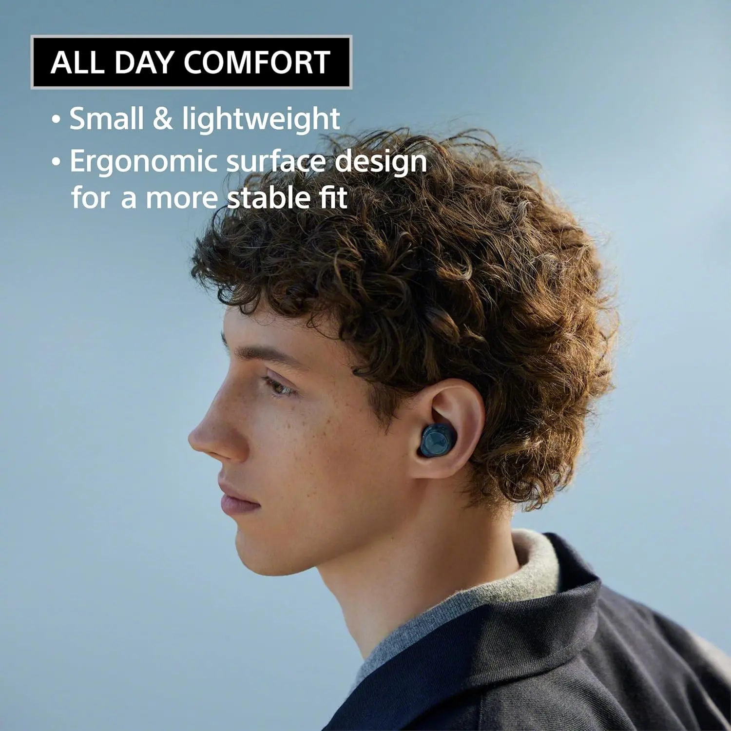 Sony WF-C710N Truly Wireless Noise-Canceling Earbuds with up to 30-Hour Battery Life, Lightweight and Secure, Glass Blue image 4