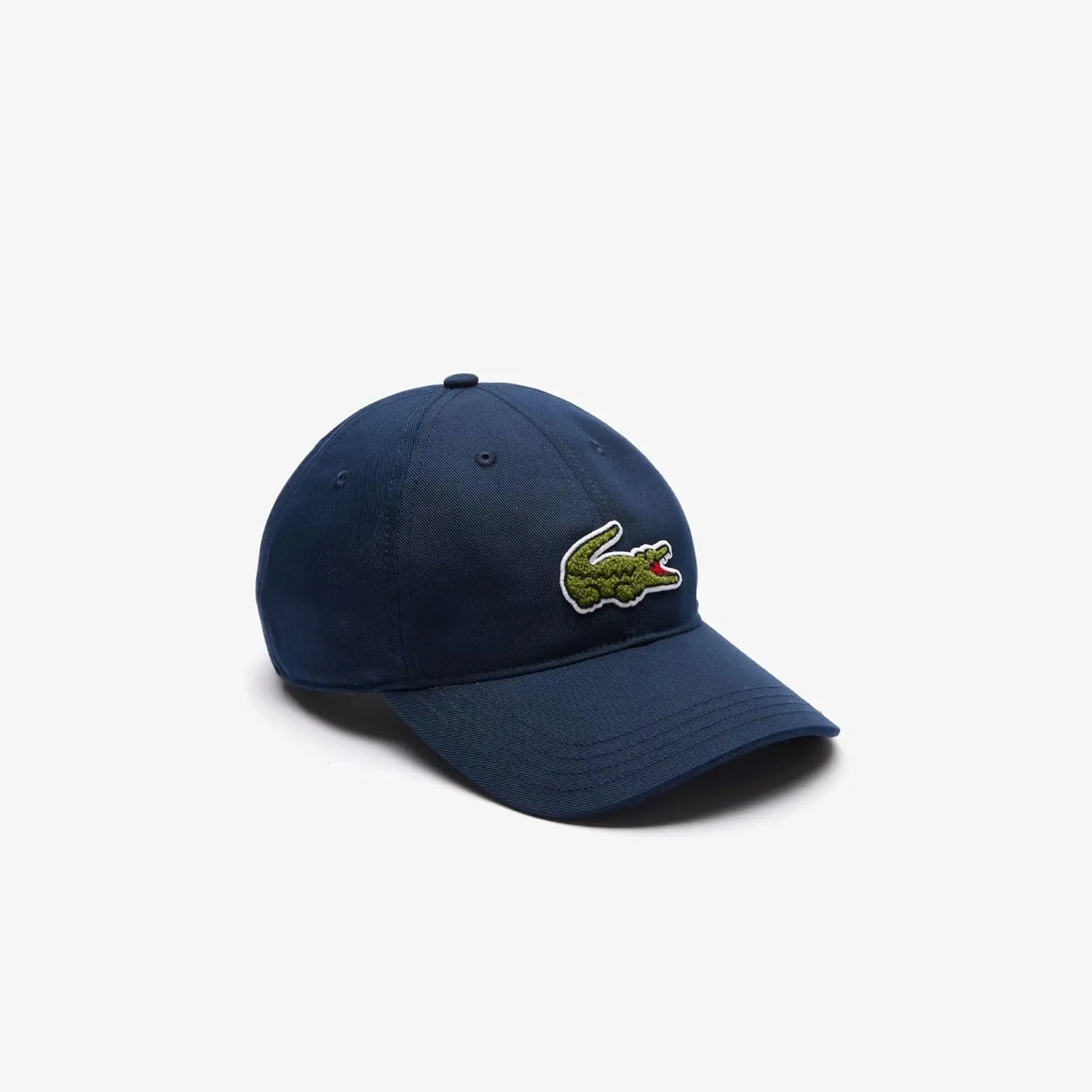 Lacoste Unisex Front Medium Croc Cotton Twill Cap, One Size, Navy image 2