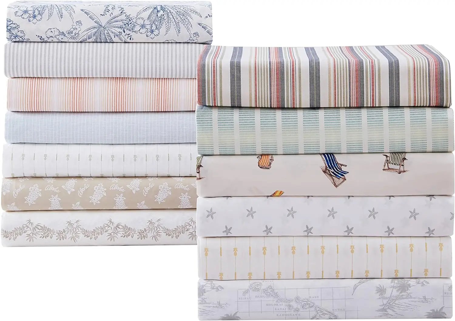 Tommy Bahama - King Sheets, Cotton Percale Bedding Set, Crisp & Cool, Stylish Home Decor (Vintage Map Grey, King) image 5