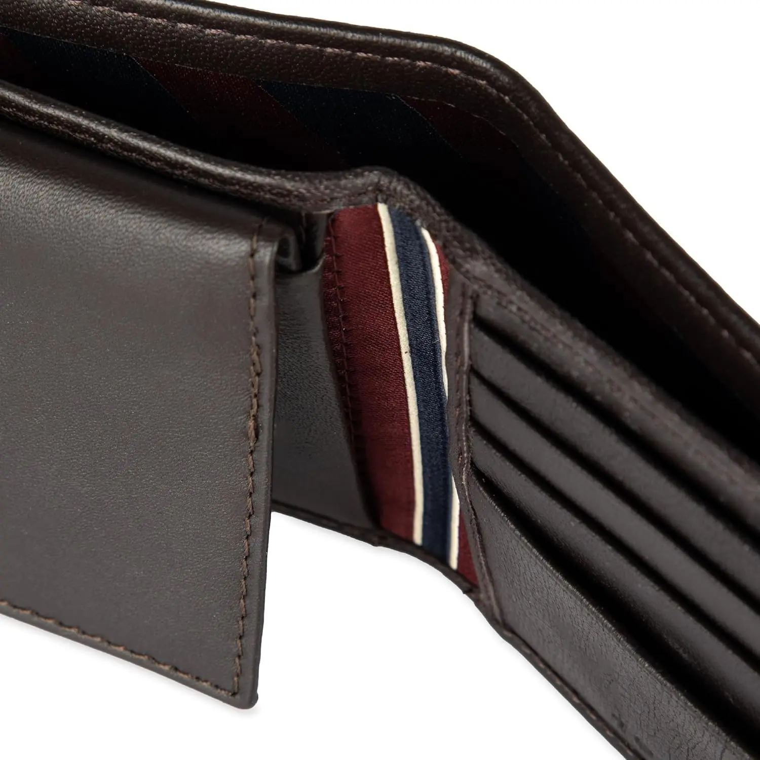 Tommy Hilfiger Men's Leather Wallet - Thin Sleek Casual Bifold with 6 Credit Card Pockets and Removable ID Window, British Tan image 5