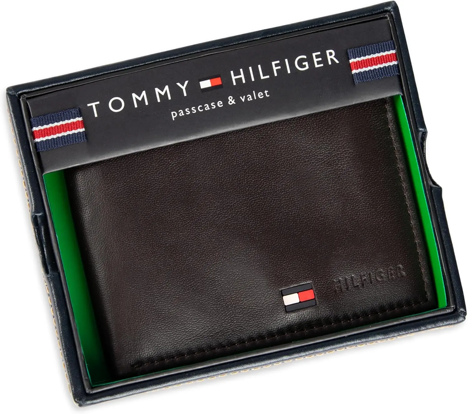 Tommy Hilfiger Men's Leather Wallet - Thin Sleek Casual Bifold with 6 Credit Card Pockets and Removable ID Window, British Tan image 7