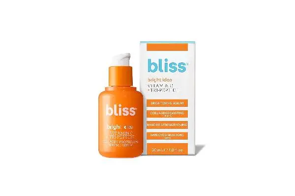 Bliss Vitamin C + Tri-Peptide Bright Idea Serum – 15% Brightening + Barrier Boost Complex for Radiant, Firm Skin – Anti-Aging Face Serum Boosts Collagen & Elasticity - 1 fl oz image