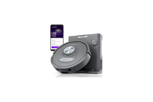 Shark PowerDetect Self-Empty Robot Vacuum with NeverStuck Technology, Auto Deep-Clean Carpets & Hardfloors, XL 60 Day Capacity HEPA Bagless Base Neutralizes Odors, for Pet Hair, Black (AV2820AE) image