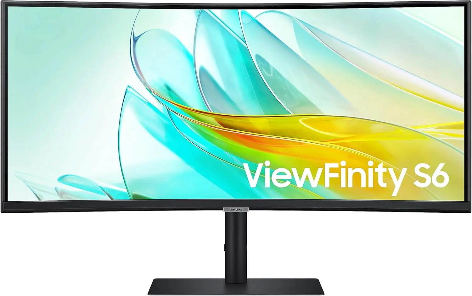 Samsung 34” ViewFinity S65UA Series Ultrawide QHD Curved Monitor, HDR10, 100Hz, 350 nit, USB- C, Adjustable Stand, Intelligent Eye Care, LS34C650UANXGO, Black image 1
