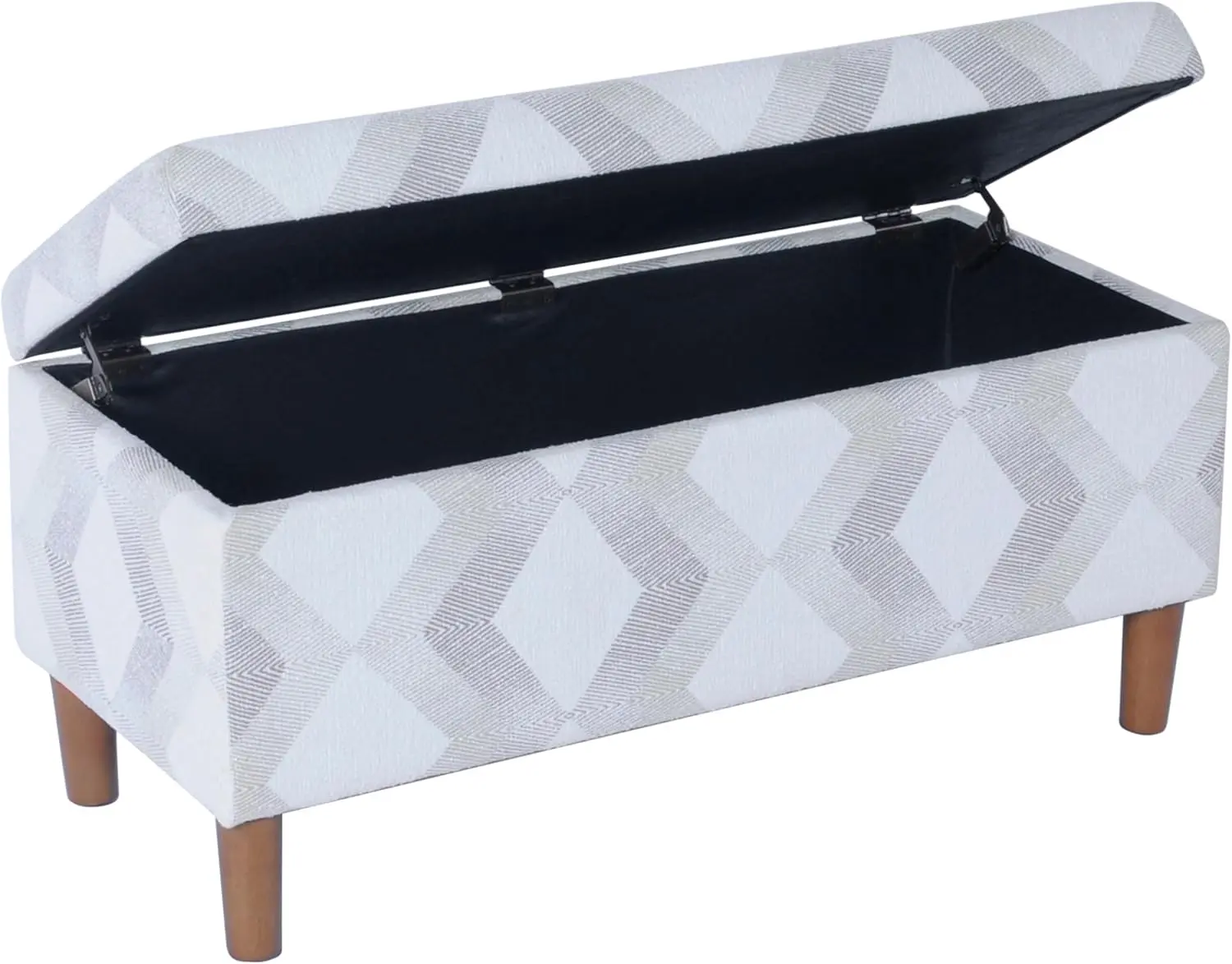 HomePop Malmo Decorative Storage Bench -Natural Woven Geo image 5