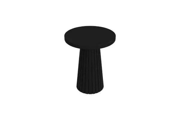 HomePop Black Mango Wood End/Side Round Table image