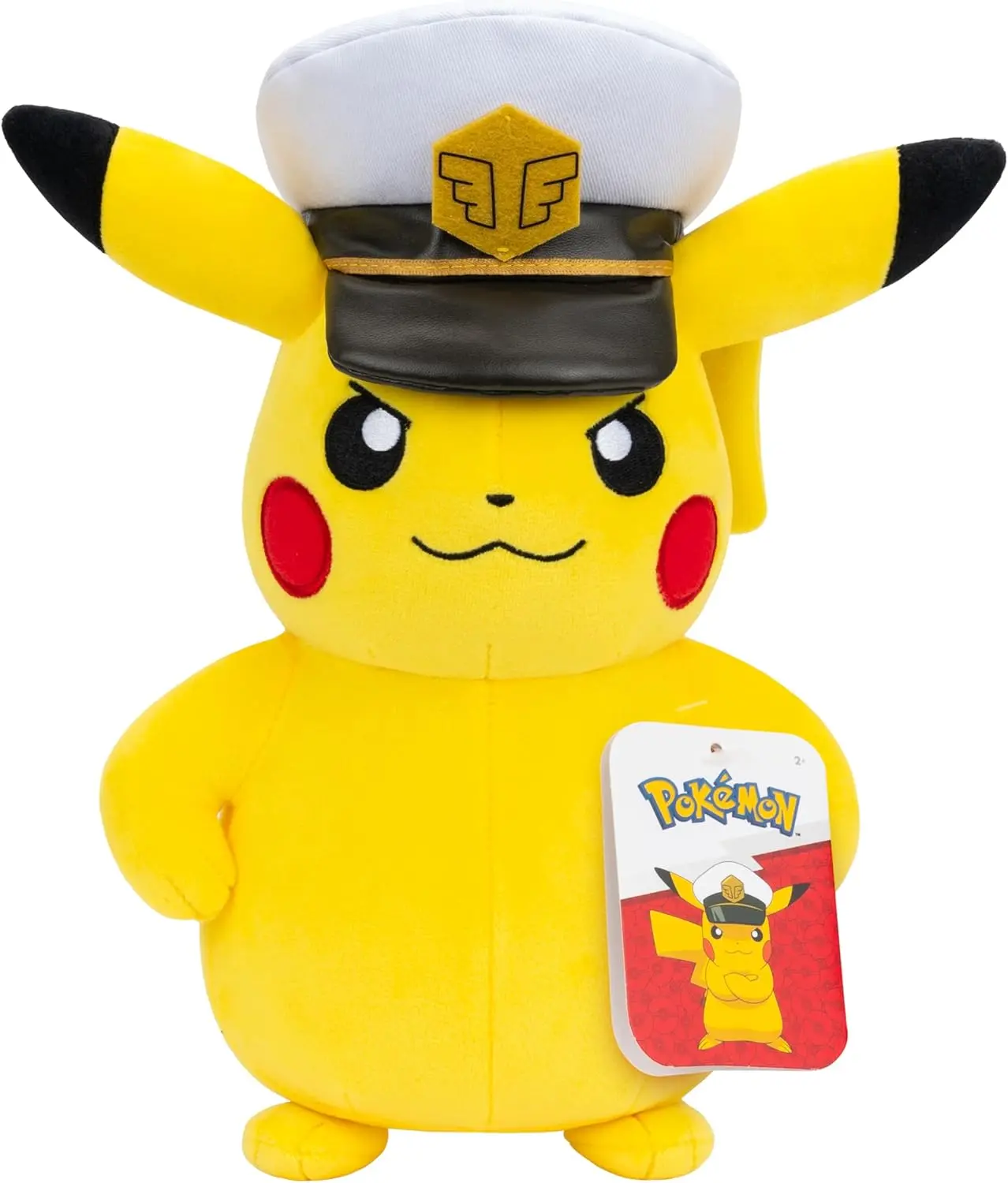 Pokemon Captain Pikachu Plush - 8-Inch Soft Plush with Captain’s Hat and Authentic Details image 1