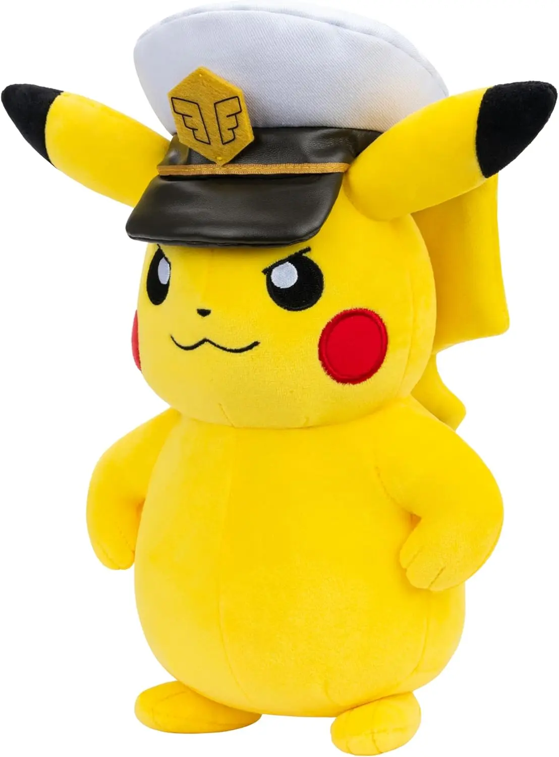 Pokemon Captain Pikachu Plush - 8-Inch Soft Plush with Captain’s Hat and Authentic Details image 4