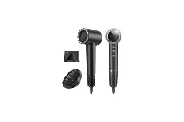 slopehill Hair Dryer - 110,000 RPM High-Velocity Fast Drying + Low Noise + Lightweight + Intelligent Temperature Control Hair Care for Home, Salon and Travel (Dark Black) image