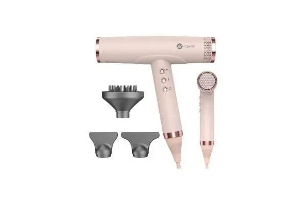 slopehill Professional Ionic Hair Dryer, High-Speed Blow Dryer with Brushless Motor for Salon Use, Lightweight Compact Hairdryer for Travel, Low Noise Quiet for Home, Ceramic Pink image