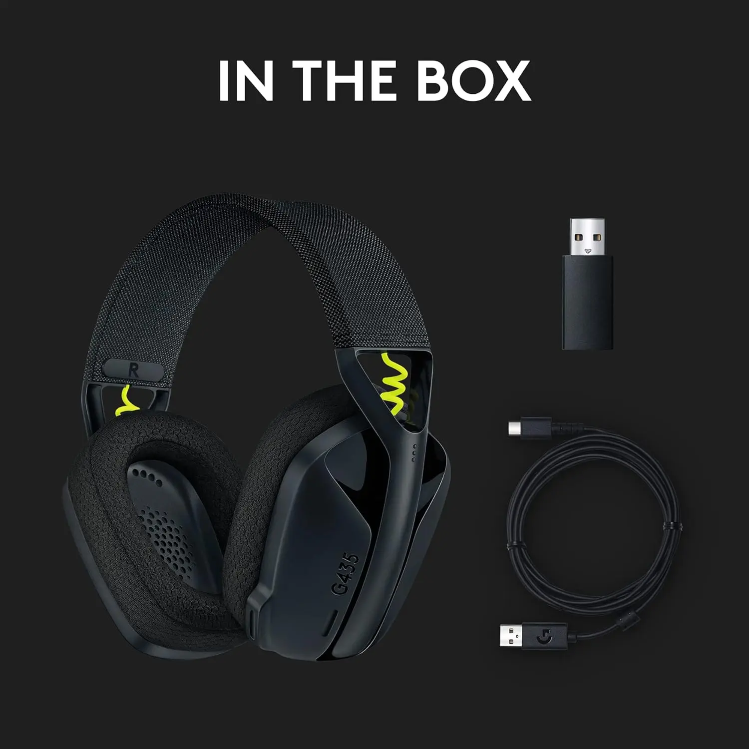 Logitech G435 LIGHTSPEED and Bluetooth Wireless Gaming Headset - Lightweight over-ear headphones, built-in mics, 18h battery, compatible with Dolby Atmos, PC, Mobile - Black image 9