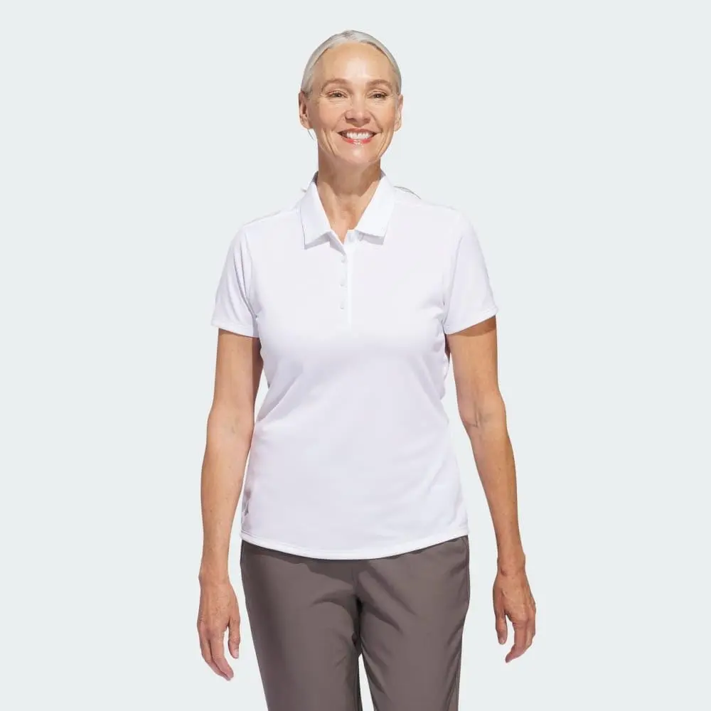 adidas Women's Solid Performance Short Sleeve Polo Shirt image 2