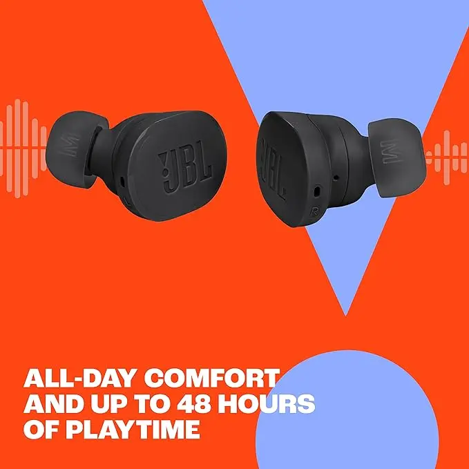 JBL Tune Buds - True wireless Noise Cancelling earbuds, JBL Pure Bass Sound, Bluetooth 5.3, 4-Mic technology for Crisp, Clear Calls, Up to 48 hours of battery life, Water and dust resistant (Black) image 4