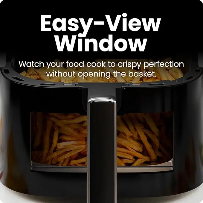 Chefman Air Fryer – 6 QT Compact Airfryer for Quick & Easy Meals, Features Hi-Fry Technology for Extra Crisp, Easy-View Window, Touch Controls with 4 Presets, Nonstick & Dishwasher Safe Basket - Black image 7