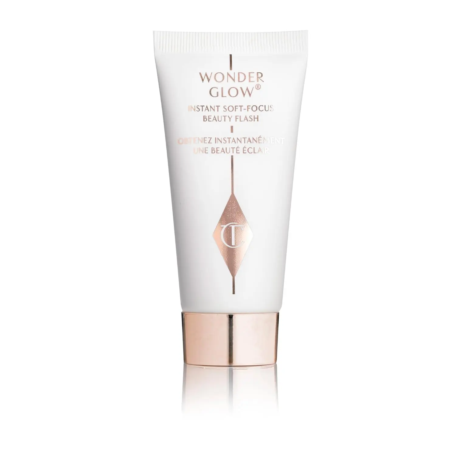 Charlotte Tilbury Wonderglow Face Primer - Soft-Focus, Illuminating Dewy Primer to Hydrate & Blur the Look of Imperfections, Fine Lines & Wrinkles - Infused with Hyaluronic Acid & Rosehip Oil (15ml) image 1