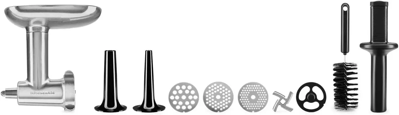 KitchenAid KSMMGA Metal Food Grinder Attachment, Silver image 3