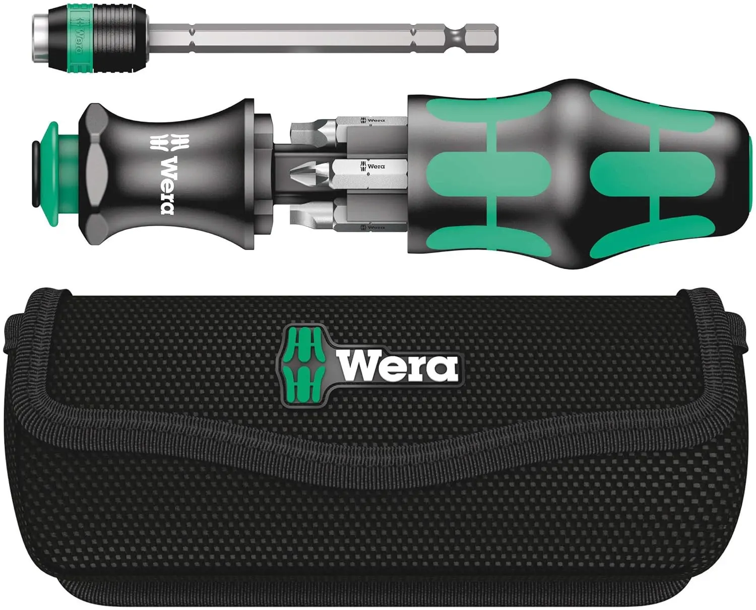 Wera - 5051025001 KK 26 7-In-1 Bitholding Screwdriver with Removable Bayonet Blade (SL/PH/SQ) Silver image 1