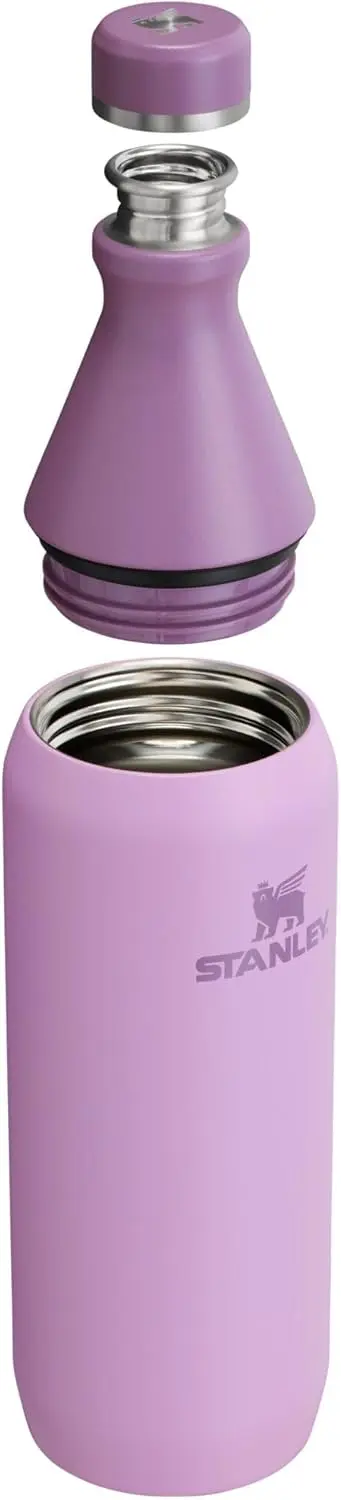Stanley All Day Slim Bottle 20 oz | Twist On Lid with Leakproof Seal | Slim Design for Travel & Gym | Insulated Stainless Steel | BPA-Free | Lilac image 2