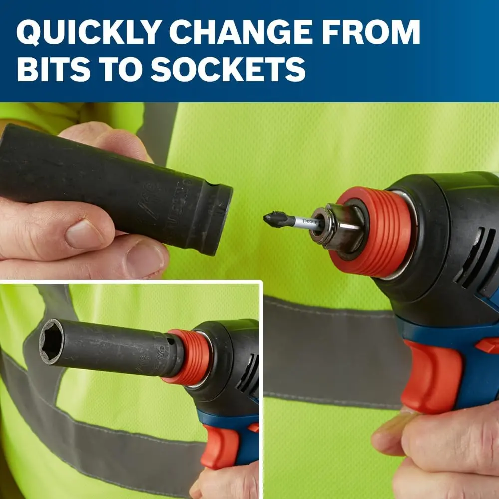 Bosch GDX18V-1860CN 18V Connected-Ready Two-In-One 1/4 In. and 1/2 In. Bit/Socket Impact Driver/Wrench (Bare Tool) image 6