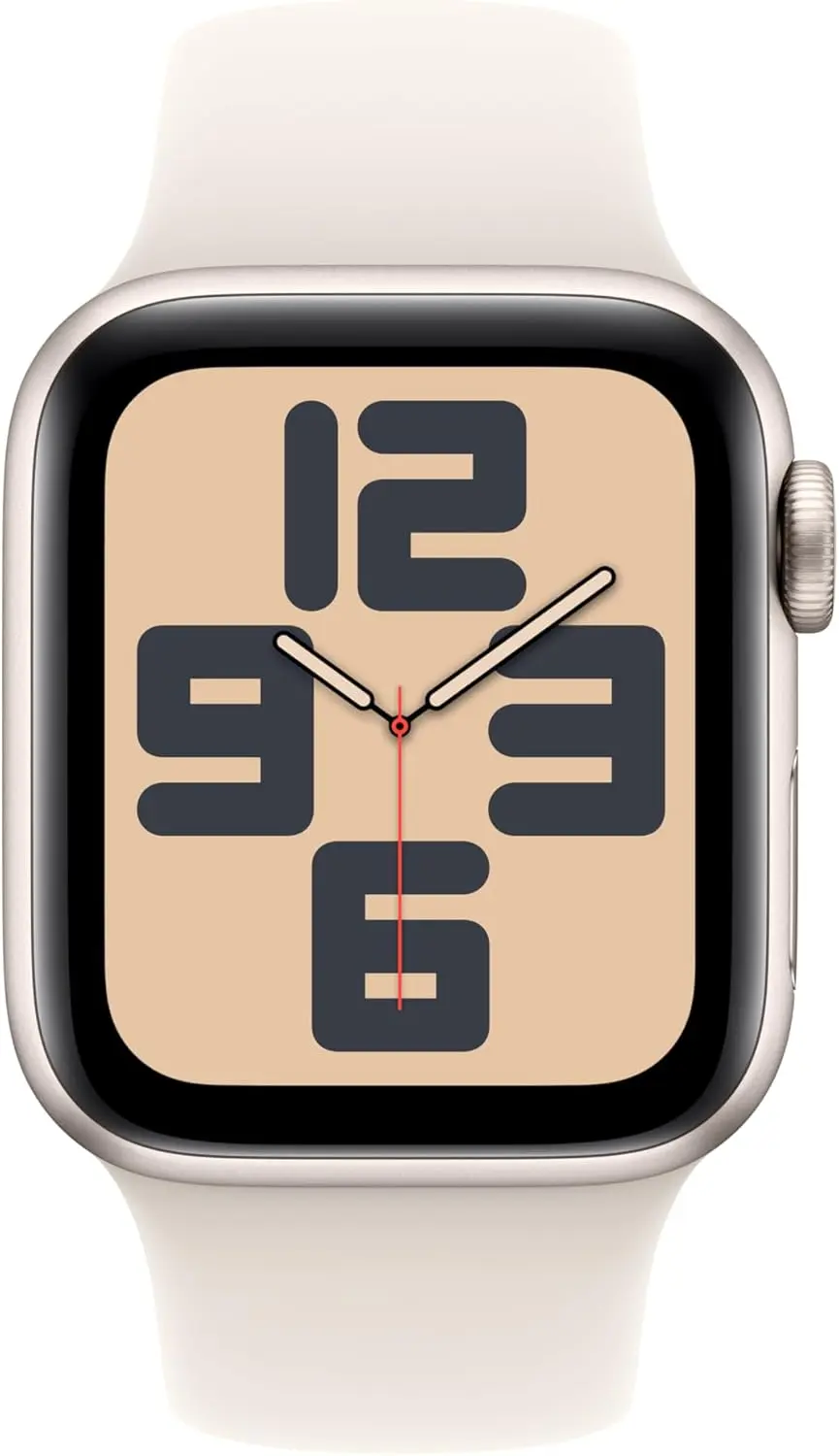 Apple Watch SE (2nd Gen) [GPS 40mm] Smartwatch with Starlight Aluminum Case with Starlight Sport Band S/M. Fitness and Sleep Trackers, Crash Detection, Heart Rate Monitor, Retina Display image 2