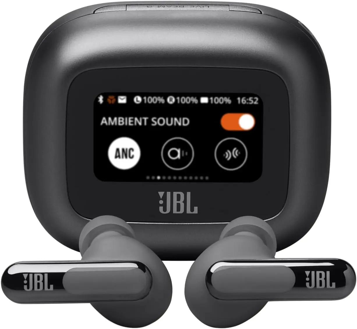 JBL Live Beam 3 - True Wireless Noise-Cancelling Stick-Closed Earbuds, 48Hrs Total Playback, Wireless Charging, 6 Mics for Perfect Calls, Multi-Point Connection, IP55 Waterproof and dustproof (Black) image 1