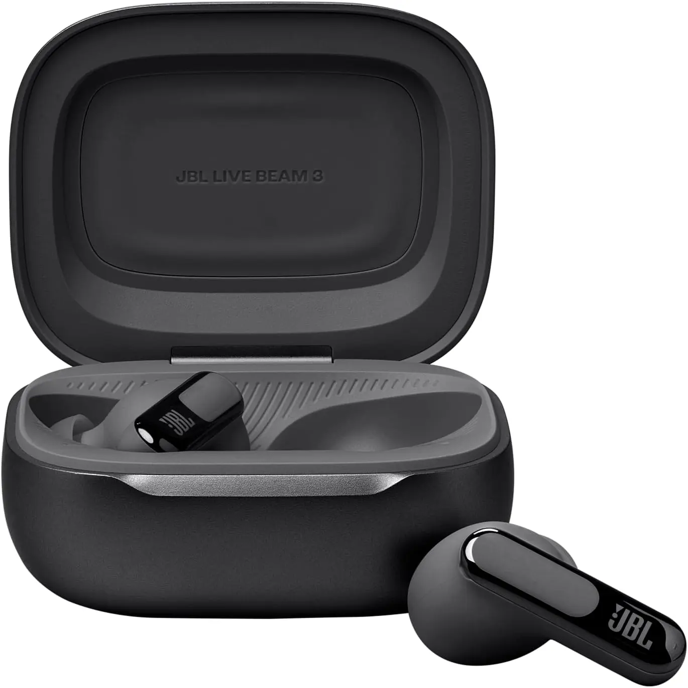 JBL Live Beam 3 - True Wireless Noise-Cancelling Stick-Closed Earbuds, 48Hrs Total Playback, Wireless Charging, 6 Mics for Perfect Calls, Multi-Point Connection, IP55 Waterproof and dustproof (Black) image 6