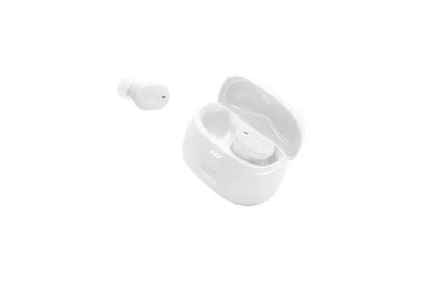 JBL Tune Buds 2 - True Wireless Noise Cancelling Earbuds Spatial Sound and Smart Ambient Technology, 6 mics for Perfect Calls, up to 48Hrs of Playback, IP54 Dust & Water Resistant (White) image