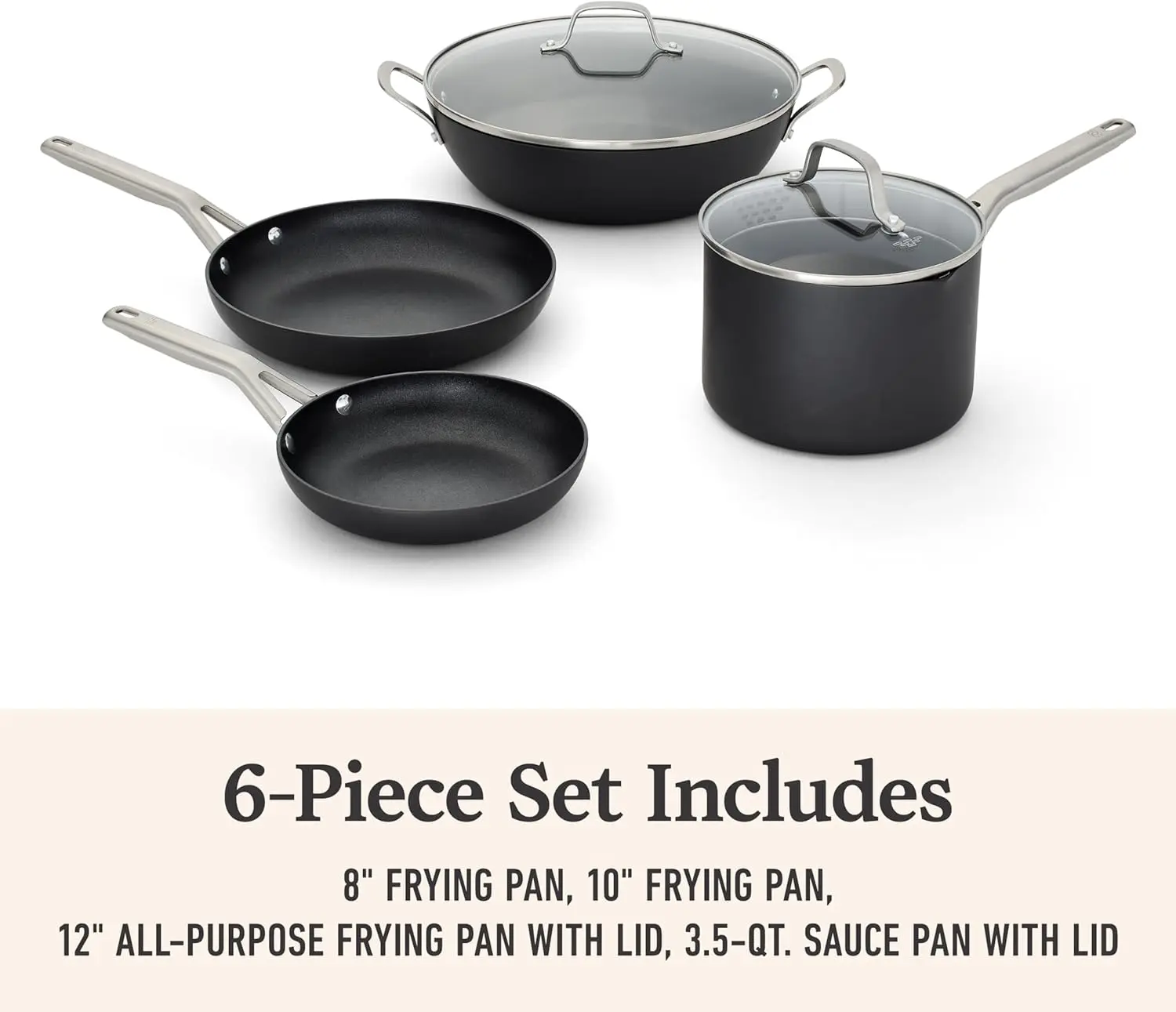 Calphalon® Hard-Anodized Nonstick 6-Piece Cookware Set image 6