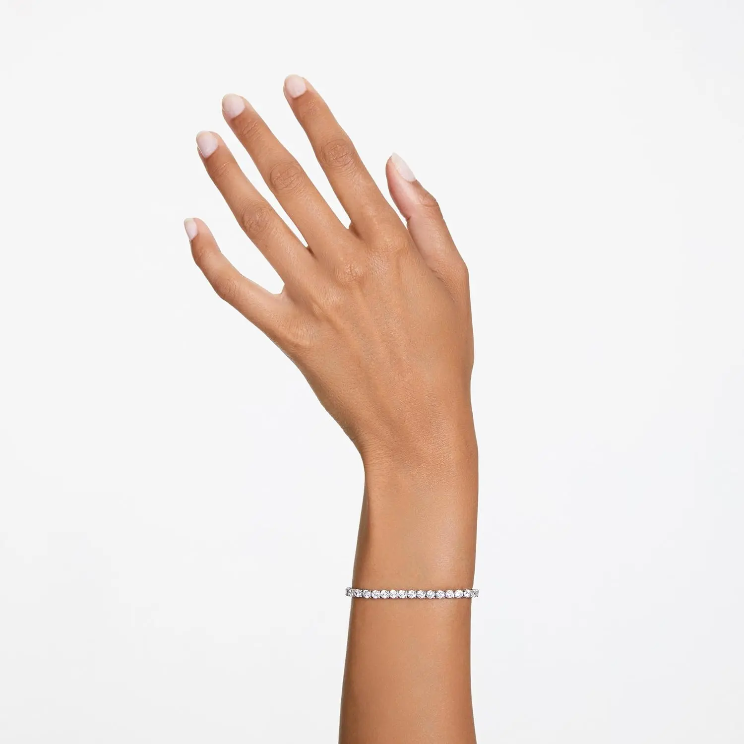 Swarovski Matrix Tennis Bracelet, Round Cut Crystals, Pink, Blue, Black, Clear, Rhodium, Gold-Tone and Rose Gold-Tone Finishes image 5