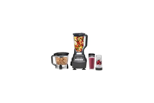 Ninja Mega Kitchen System, 1500W, 72 oz. Full-Size Blender & 8-Cup Food Processor with (2) 16 oz. To-Go Cups, Total Crushing Technology - Smoothies, Ice Crushing, Purees, Dough & More, Black, BL770 image