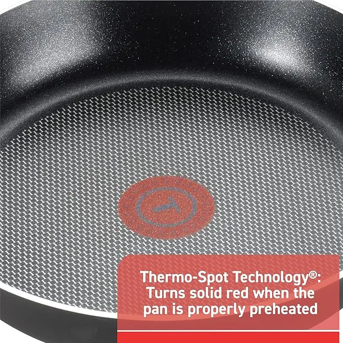 T-fal Signature Nonstick Cookware Set 12 Piece, Oven Broiler Safe 350F, Pots and Pans, Kitchen Cooking Set w/Fry Pans, Saucepans, Saute Pan, Dutch Oven, Griddle, Kitchen, Home, Dishwasher Safe, Black image 4