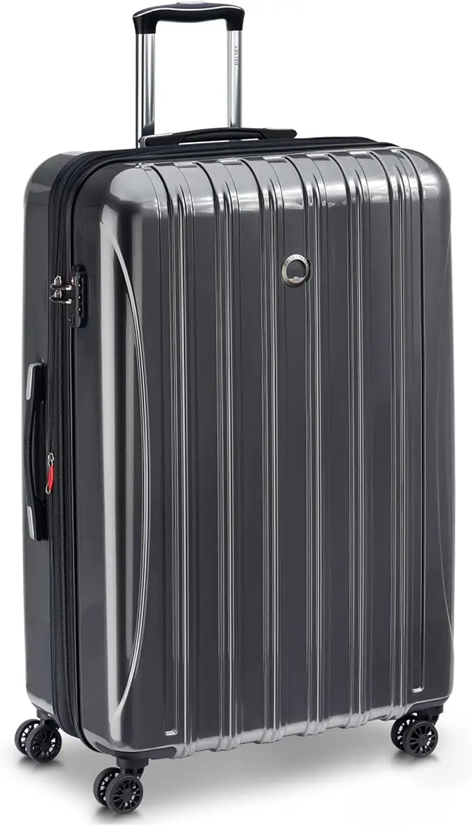 DELSEY PARIS Helium Aero Hardside Expandable Luggage with Spinner Wheels, Titanium, Checked-Large 28 Inch image 5