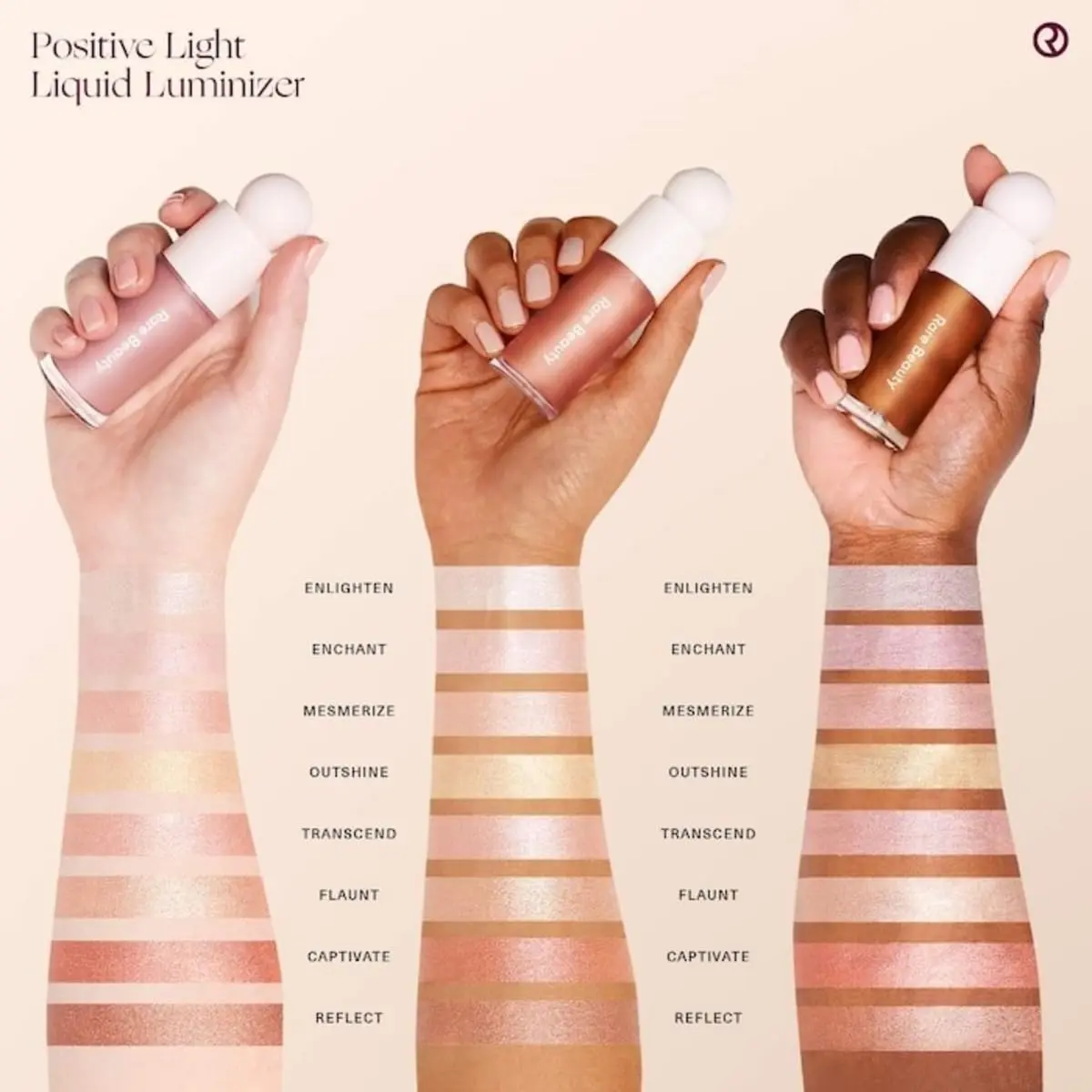 Rare Beauty by Selena Gomez Positive Light Liquid Luminizer Highlight - Enlighten - Champagne image 6