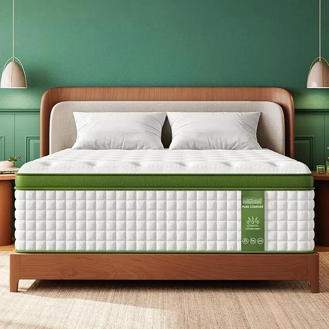 BedStory Queen Mattress for Side Sleepers & Couples,14 Inch Cooling Gel Hybrid Bed Extra Lumbar & Shoulder Support CertiPUR-US with 760+ Pocket Springs, Pain Relief Fiberglass-Free image 1