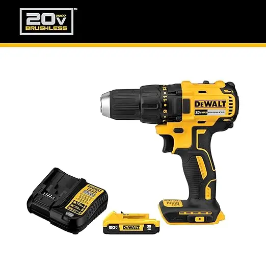 DEWALT 20V MAX Cordless Drill Driver Set, 1/2 Inch Electric Drill, 2 Speed, XR 2.0 Ah Battery and Charger Included (DCD777D1) image 2