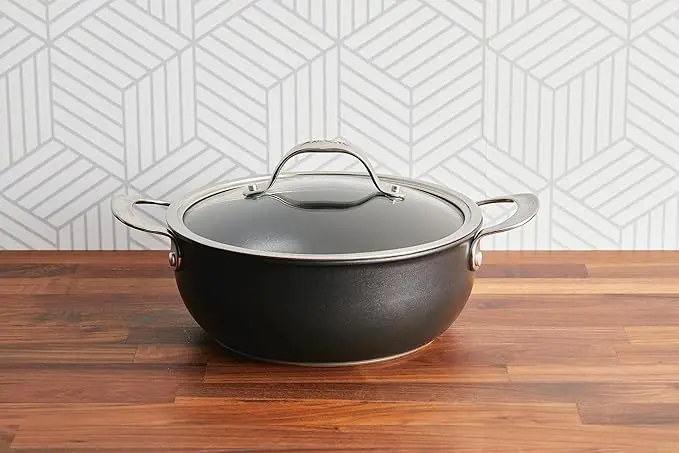 Anolon X Hybrid Nonstick Casserole Pan with Lid, Dark Gray image 2