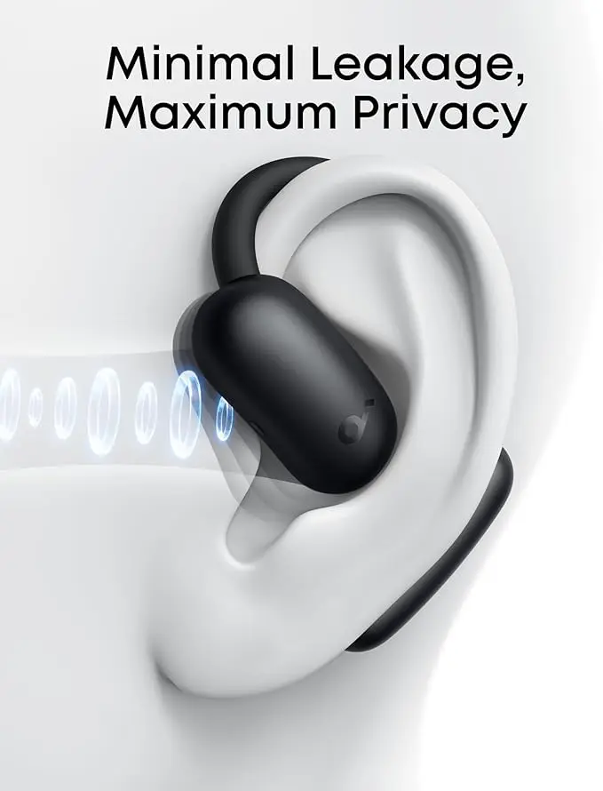 Soundcore AeroFit 2 by Anker, Open-Ear Headphones, Real-Time Translation Earbuds, 4 Adjustable Positions for Every Ear Size, 2× Richer Bass, Hi-Res, 42H Playtime, IP55,AI Clear Calls,Wireless Charging image 4