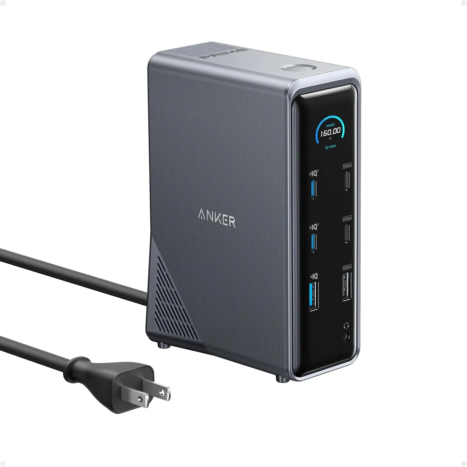 Anker Prime Docking Station, 14-Port with 160W Max Output, 10Gbps Fast Data Transfer, Real-Time Smart Interface, Audio and Ethernet Ports, Dual 4K Displays for Dell, HP, Lenovo and More image 1