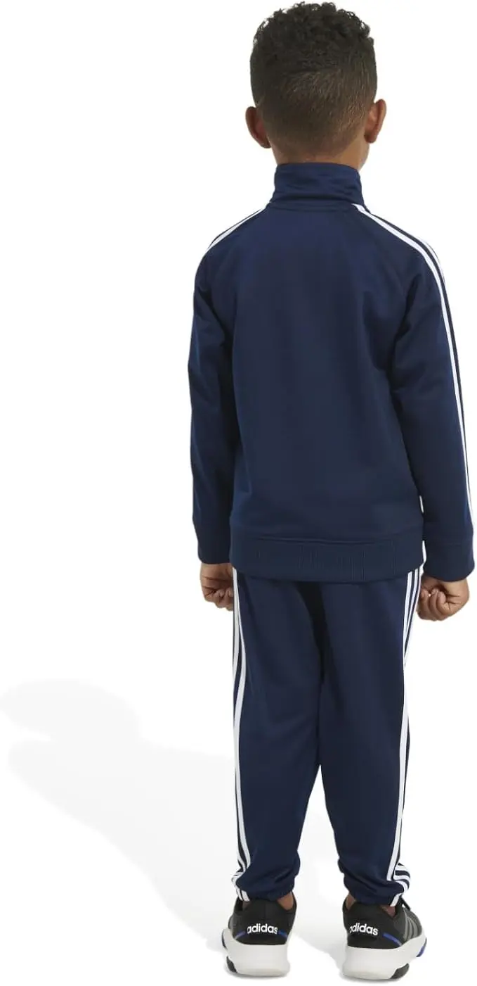 Adidas boys Tricot Tracksuit Jacket Jogger Pant Set image 4