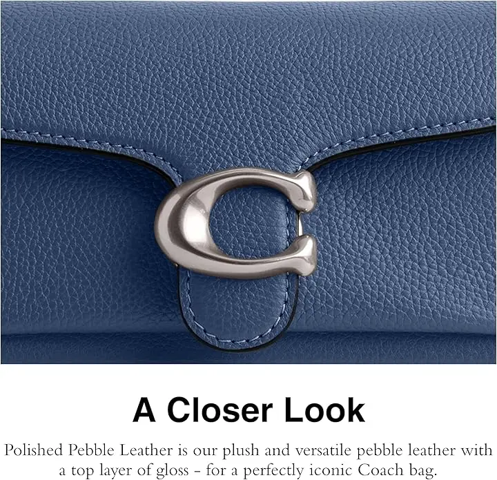 COACH womens Polished Pebble Leather Tabby Shoulder Bag 20 image 4