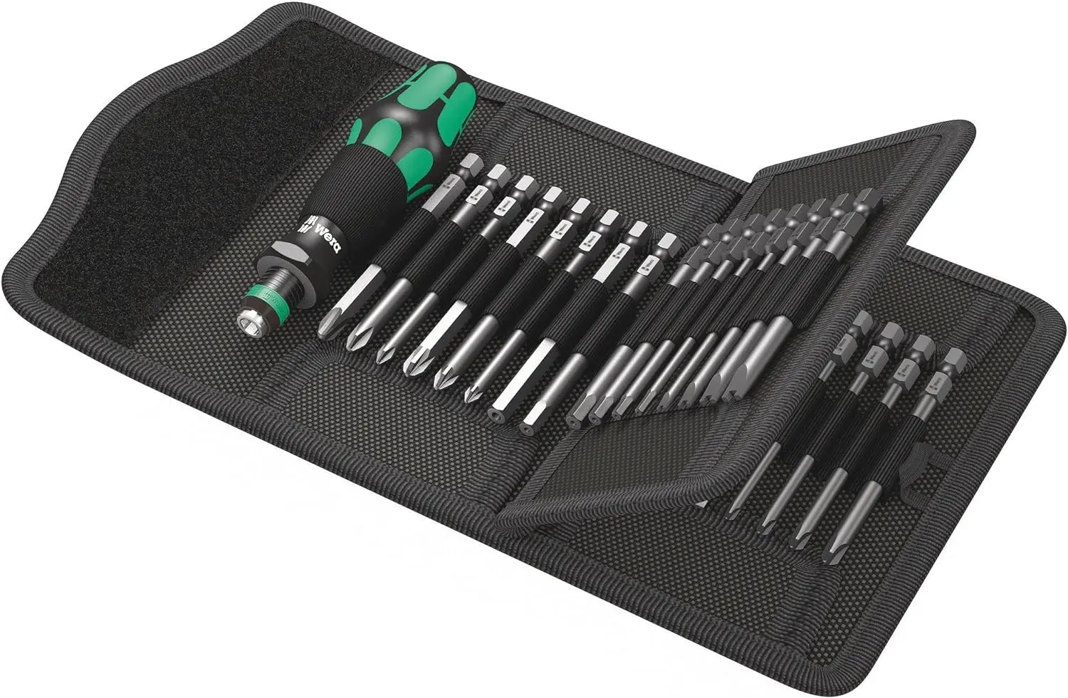 Wera - 5059297001 Kraftform Kompakt 62 Bitholding Screwdriver and Pouch Set, 33-Pieces image 1