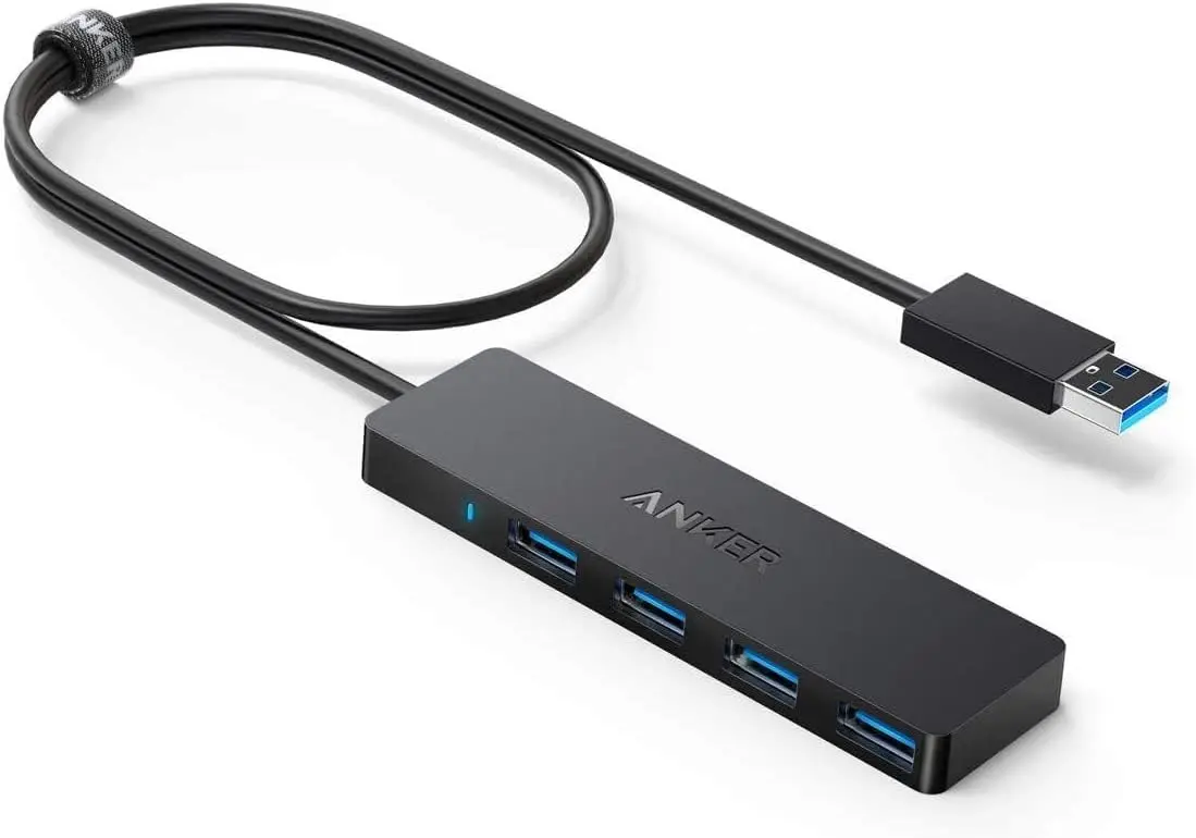 Anker USB Hub 4 Ports, Multiple USB 3.0 Hub, USB Splitter for Laptop, Extender for A Port Laptop, PC, Desktop and More [Charging Not Supported](2ft USB-A) image 1