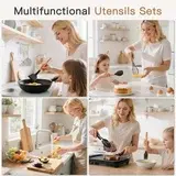 Astercook 38-Pc Silicone Utensils – Heat Resistant, BPA-Free, Black image 7