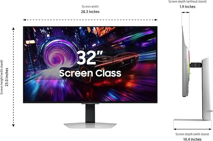 SAMSUNG 32” Odyssey QD-OLED G8 (G81SF), 4K, 240Hz, Gaming Monitor, 0.03ms Response Time, DisplayHDR True Black 400, AMD FreeSync™ Premium Pro, G-Sync Compatibile, 3 Yr Warranty, LS32FG810SNXZA, 2025 image 4