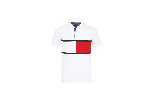 Tommy Hilfiger Boys' Short Sleeve Fashion Polo Shirt, Button Closure, Soft & Comfortable image