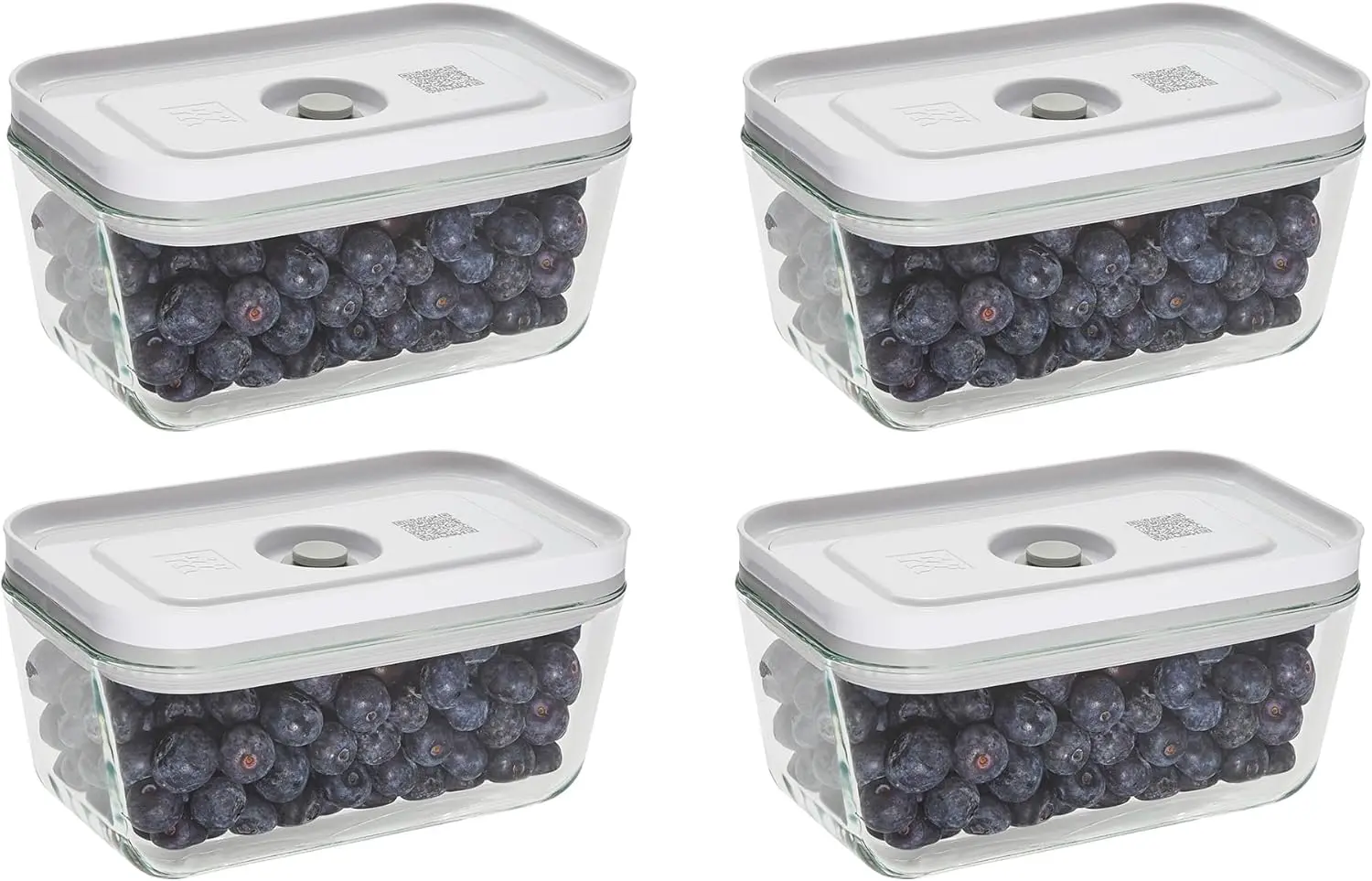 ZWILLING Fresh & Save 4-pc Small Glass Vacuum Sealer Food Storage Containers with Airtight Lids image 1