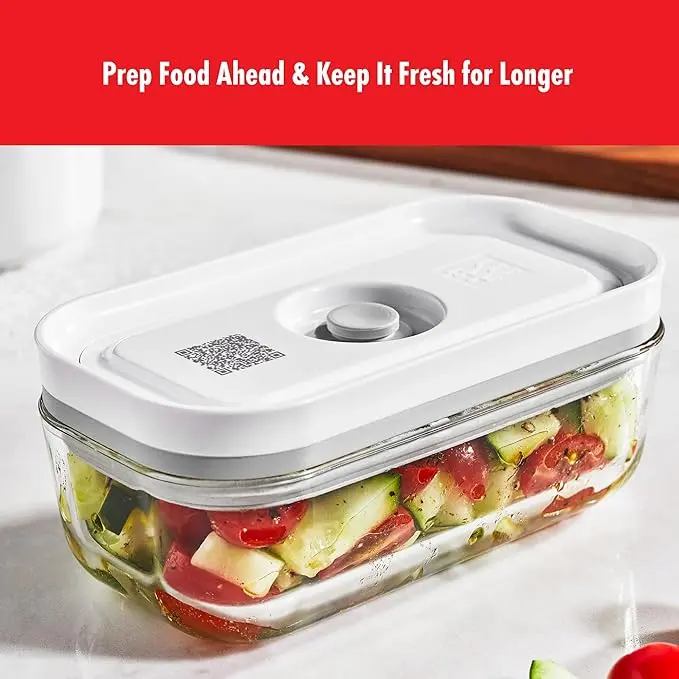 ZWILLING Fresh & Save 4-pc Small Glass Vacuum Sealer Food Storage Containers with Airtight Lids image 2
